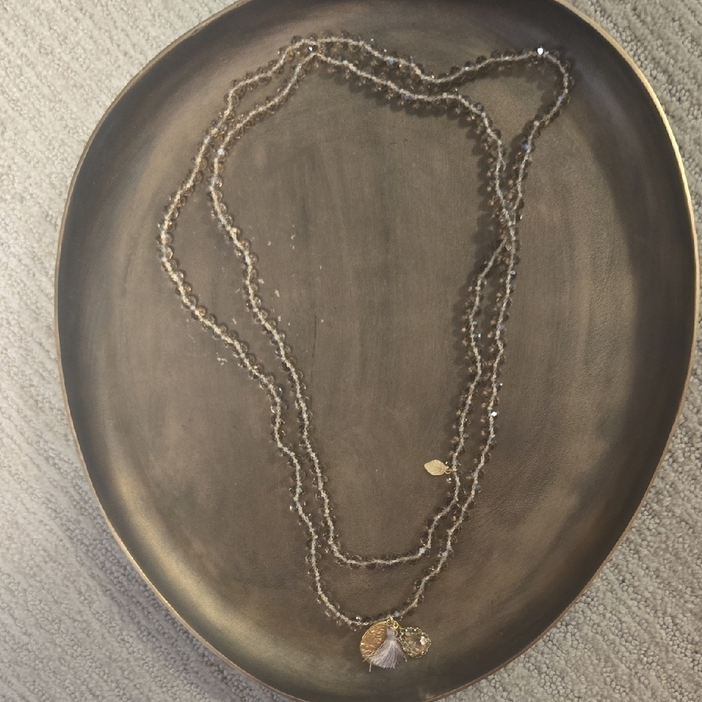 Marlyn Schiff Long Bead Necklace with Charms NWT - Picture 3 of 9